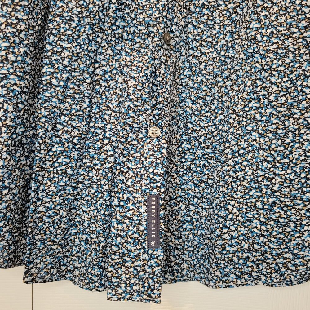 PERRY ELLIS FLORAL SHIRT SZ L MEN'S - Picture 6 of 13